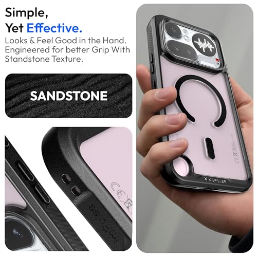 Image of KAPAVER Mag-X Sandstone Case for Nothing Phone 4a Pro MagSafe, Magnetic | Nothing Phone 4a Pro Back Cover (Mag-X Black)