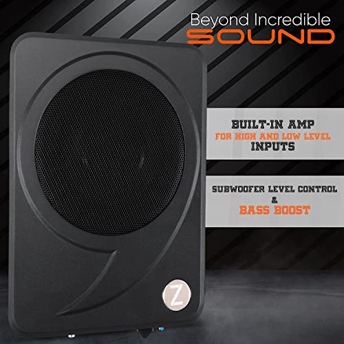 Image of Zoook Moto69 MonsterX1 240-Watts RMS or 2400 Watts PMPO Underseat 8-inch (27cm) Car Subwoofer with Inbuilt Amplifier (Black)