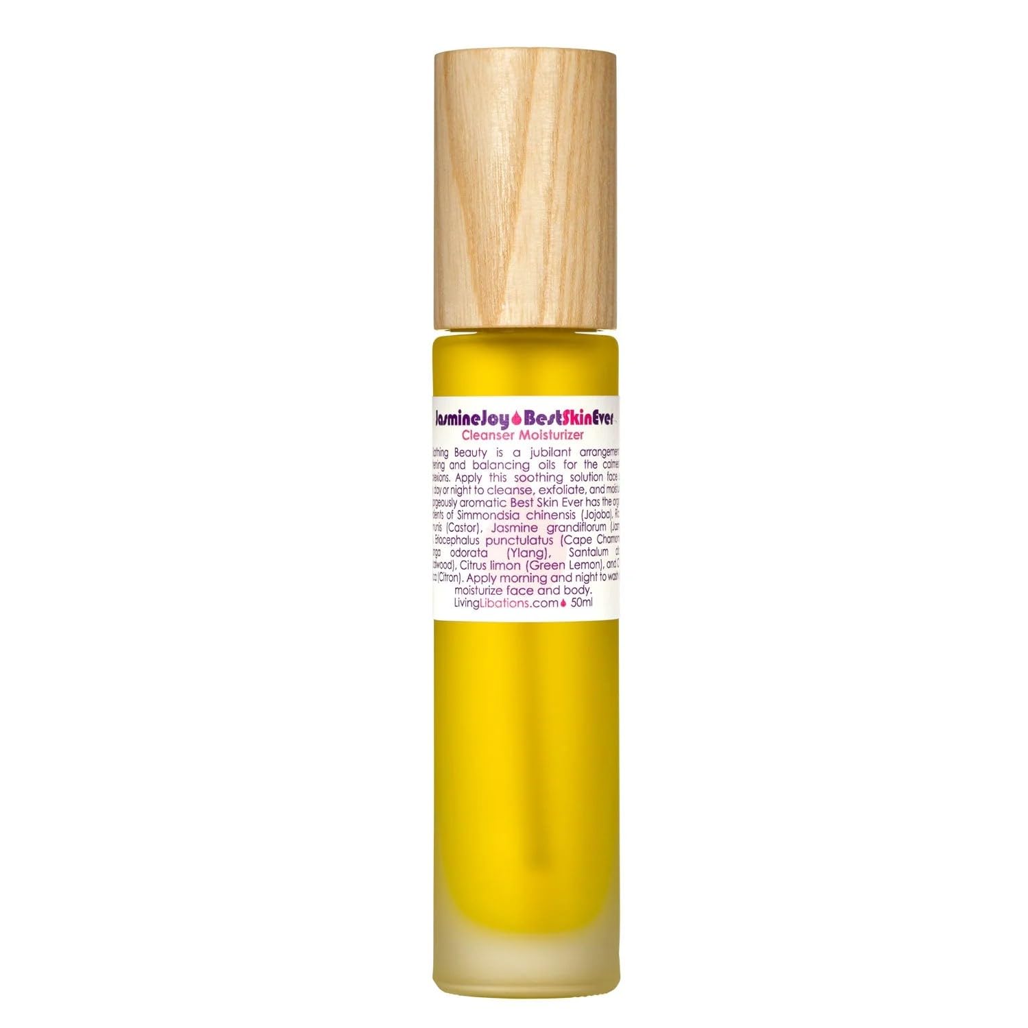 LIVING LIBATIONS - Organic Best Skin Ever All-In-One Facial Cleanser, Exfoliator + Moisturizer | Natural, Wildcrafted, Vegan Clean Beauty (Jasmine Joy