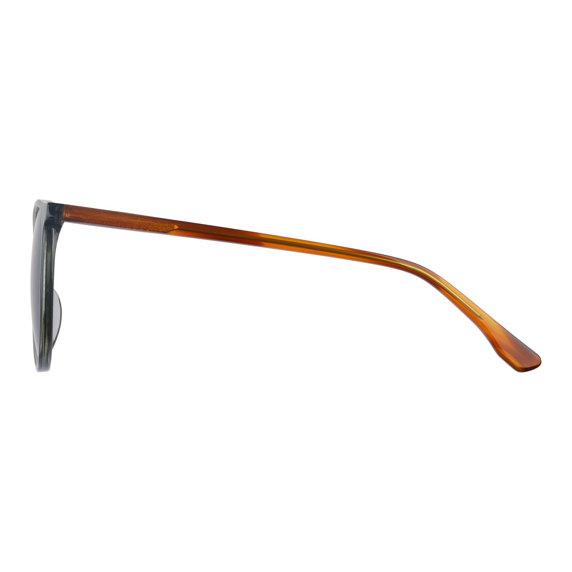 BOTANIQ Okrągłe okulary octanowe w kolorze zielonym dla mężczyzn, opcjonalnie z ostrością widzenia (model BIS-7071-102)