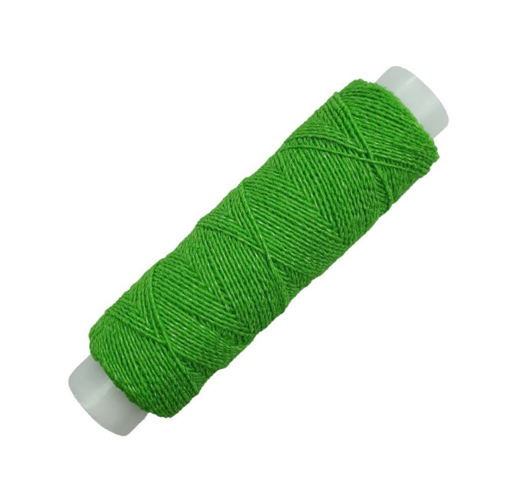Trucraft Green - Shirring Elastic 0.6Mm X 20M Reel - Elasticated Thread For Sewing Smocking Knitting