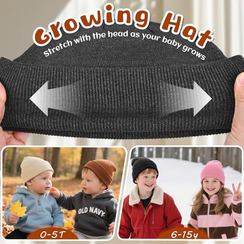Image of ZOORON Toddler Beanie Boys Girls Beanies Kids Winter Hats Children Knit Cap