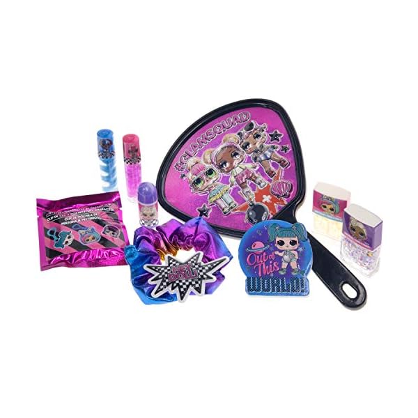 L.O.L Surprise! Townley Girl Rucksack Kosmetik Make-up Set 10-teilig, inklusive Lipgloss, Nagellack, Haargummi, Spiegel… – Bild 3