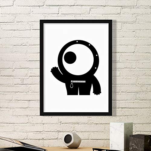 Cadre Peinture Extraterrestre Alien : Déco Murale Originale
