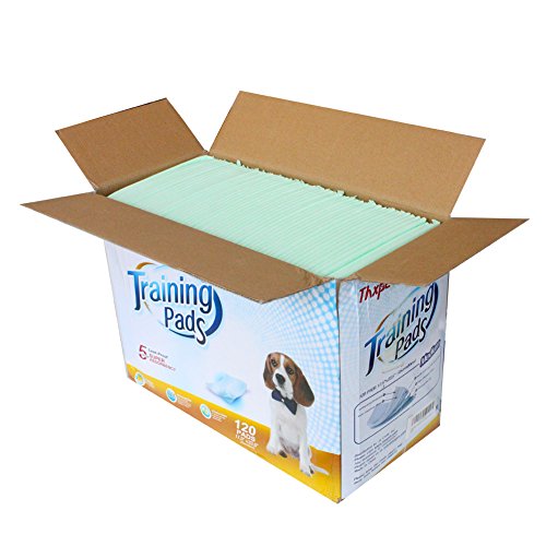 Thxpet Puppy Training Dog Pee Potty Pet Piddle Pads Super Absorbent Leak-Proof (17.5" 23.5"-120 Count)