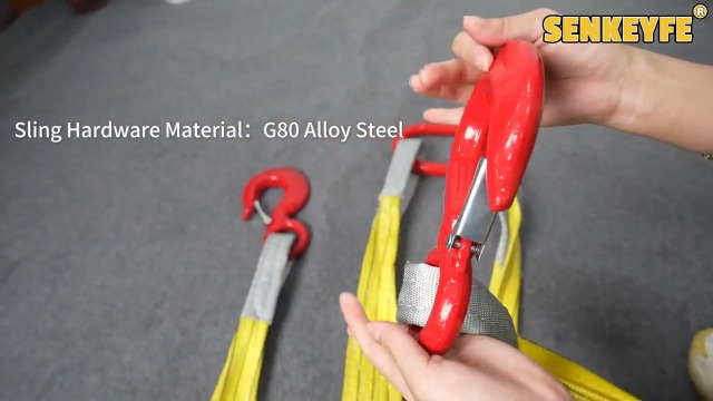 SENKEYFE Lifting Slings Straps with Hooks 5ft Two Leg Bridle