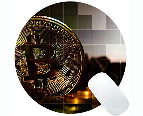 パーソナライズされた丸いマウスパッド、お金Blockchain富ゴムラウンドマウスパッド