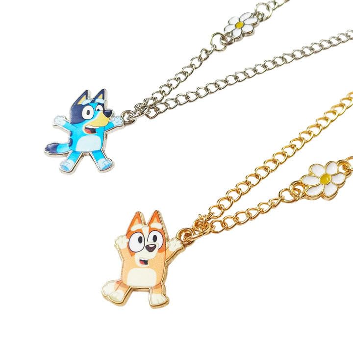LUV HER Bluey and Bingo BFF Necklace Set Girls Friendship Gift for Ages 6+