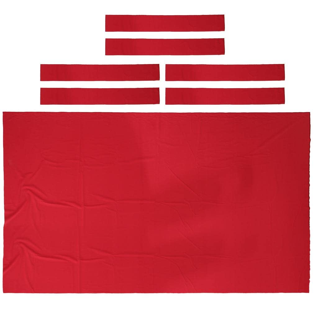 SM SunniMix 9ft Billardtisch Abdeckung Tuch (Maße 280 x 153 cm) Pool Billiard Billiardtuch - rot