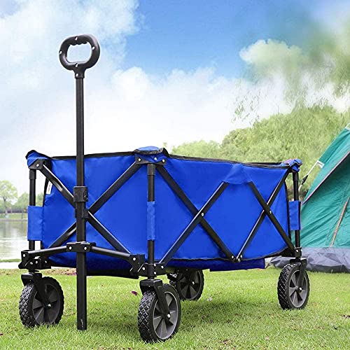 Carro utilitario plegable resistente para exteriores, carrito plegable todo terreno con ruedas para jardín, playa, compras, carro portátil con ruedas para un fácil transporte