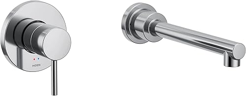 Moen WT391 Align - Grifo de bañera de alto flujo con alcance de boquilla de 10 pulgadas, cromado