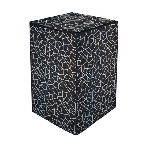 Image of Wings Star LG Top Load Washing Machine Cover for 6 kg, 6.2 Kg, 6.5 Kg, 7 Kg (58 X 58 X 88 cm) | Waterproof & Dust-Proof Top Loading Fully Automatic Washing Machine Cover for LG, (Black), Polyester