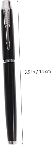 Miniatura 7 de STOBOK 1 Unidades de la pluma de la firma Negro sostenedor de la pluma de cerámica titular de la pluma colegas de la familia pluma de metal pluma