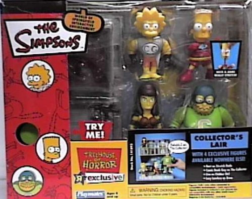 The Simpsons World of Springfield Interactive Enviroment Treehouse of Horror Collector's Lair with Exclusive Bart, Comic Book Guy, Lisa, Lucy Lawless Figures