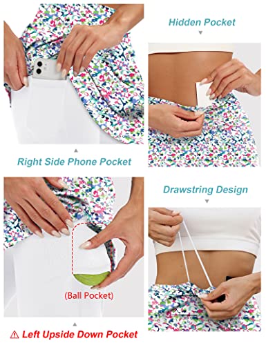 image for LouKeith Knee Length Skorts Skirts for Women Tennis Skirts Athletic Go