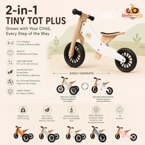 Image of Kinderfeets, Tiny Tot Plus Balance Bike, 18-48 Months