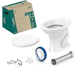 Celite Kit de bacia convencional com assento pp e complementos de instalação Saveiro