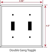 Vista 24 de Art Plates - Decorative Light Switch Plate Cover Plate - Decorative Metal Wall Plate - Combo: Decora - Toggle - Dark Blue Mexican Talavera Tile