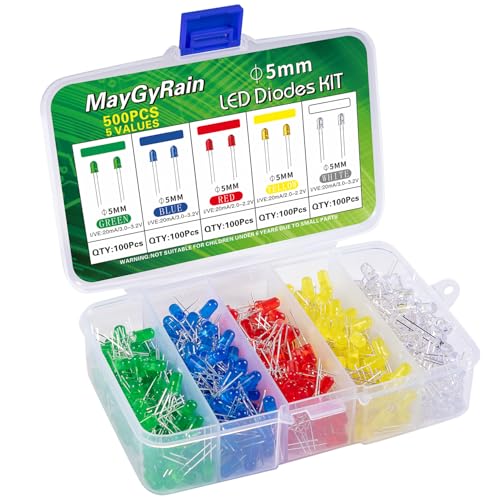 Diodes LED de 5 mm en lot de 500 pièces pour réparer vos appareils et tester vos circuits