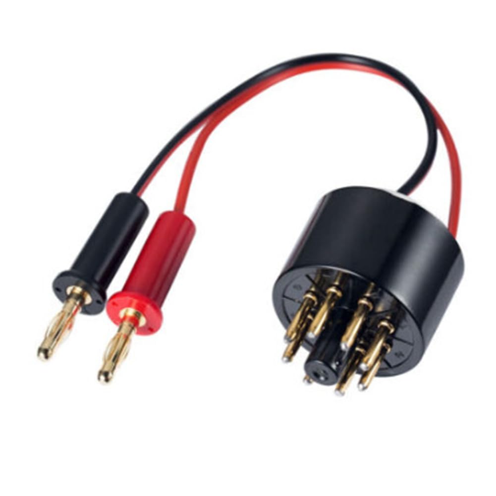 Jnchdghwa Black El34 Vacuum Tube Tester Bias Current Match Tool Vacuum Tube Bias Adjustment Tube Socket Current Test Socket