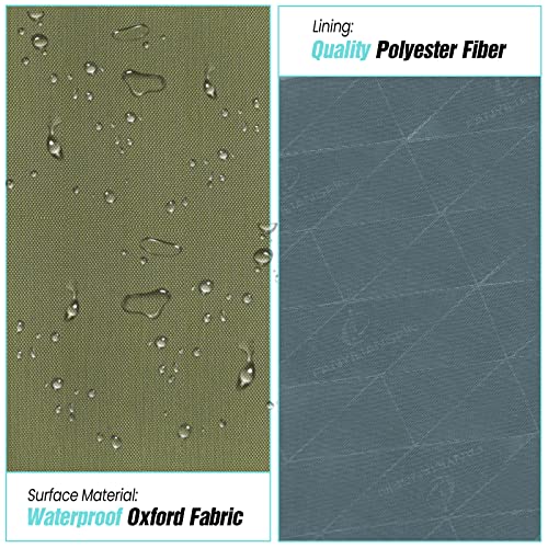 Sarsumir-Bum-Bag-Waist-Fanny-Pack-for-Men-Women-Bumbag-Money-Belt-Bag-with-6-Pockets-Adjustable-Strap-Waterproof-Tear-Resistant-Bum-Bags-for-Travel-Hiking-Running-Cycling-Gym-Dog-Walking-Green