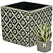 KOTARBAU® Keramik Blumentopf Quadratisch Vintage Dunkel Grün 13x13cm H: 13cm Glasierte Keramik 1 St. Viereckig Pflanzkübel Drinnen Pflanzgefäß