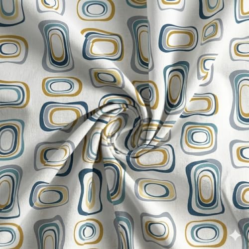 Image of Cotton Bolls Textiles Glace Cotton Flat Bedsheet 90x90 Inch with 2 Pillow Covers - Soft Breathable Glace Cotton, Printed Bedding Set for Double Bed
