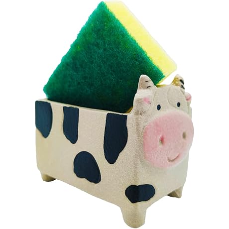 Cow Sponge Holder Farmhouse Kitchen Decor Home Decor Cow Decor