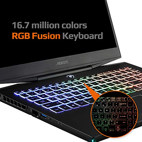 Image of AORUS 15-W9-RT4BD 15 inch Thin Bezel FHD LG IPS 144Hz LCD, Intel i7-8750H, NVIDIA GeForce RTX 2060, 2666MHz 16GB RAM, Intel M.2 PCIe NVMe 512GB SSD, 2TB HDD, Win10, Ultra Slim Metal Chassis Gaming Laptop