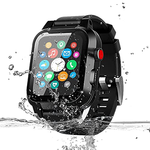 Apple Watch Waterproof Case 38mm, iWatch Case IP68 Waterproof Shockproof Impact Resistant Protective Case with Strap Bands for Apple Watch Waterproof Case 38mm Series 3&2 (for 38mm Apple Watch Case)