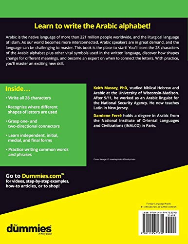 For Dummies 9781119475330 Arabic Character Writing For Dummies thumb #1