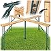 Produktbild tectake® Stehtisch Quattro als Bierzeltgarnitur, XXL Biertisch aus Holz, klappbar, Outdoor Klapptisch mit Sonnenschirmhalterung, wetterbeständiger Gartentisch, Platz für 20 Personen, robust und stabil