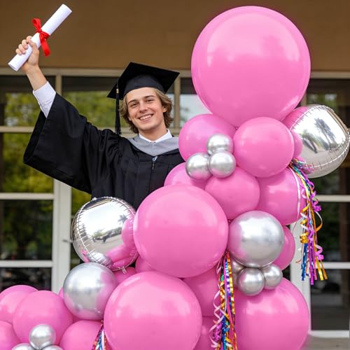 Image of 32Pcs Pink Big Balloons 18 Inch, Round Large Latex Party Balloons for Birthday Wedding Decorations. (pink)