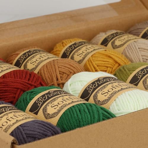 Image of Scheepjes Softfun Color Pack 12x20g Autumn Walk - Cotton-Acrylic Yarn