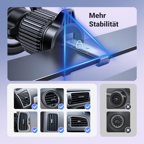 UGREEN Handyhalterung Auto für MagSafe mit 20*N52 Starker Magnet, MagSafe Autohalterung Stabil Lüftung KFZ Handyhalterung Kompatibel mit iPhone 17 16 15 14 13 12 Pro Max, MagSafe Hülle 4