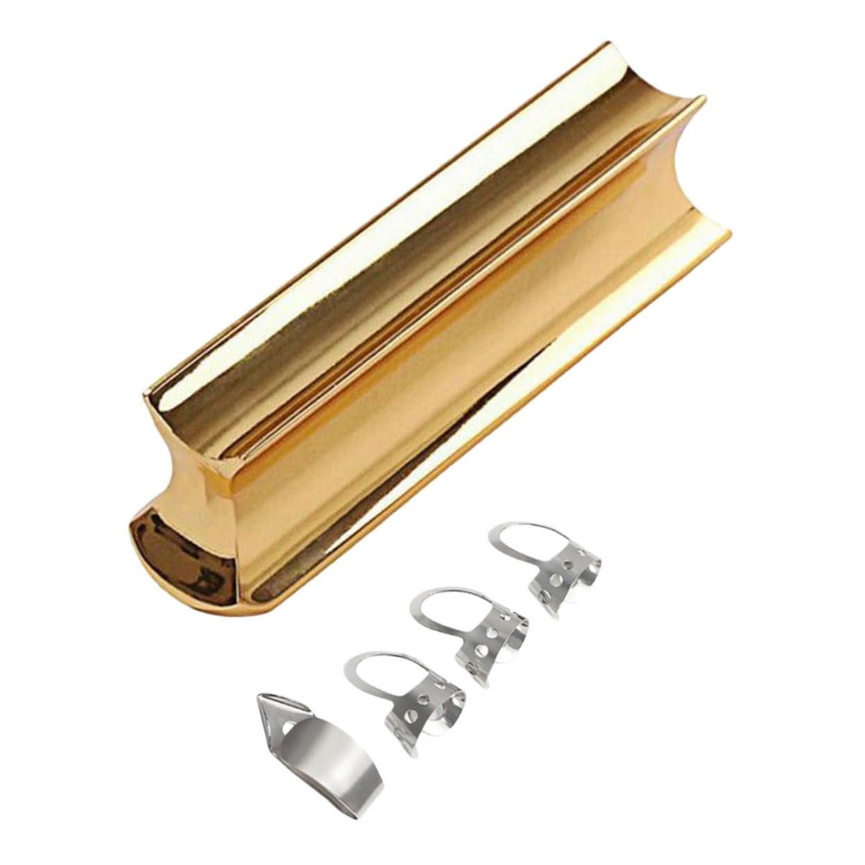 Yardwe Standard Guitar Slide 5pcs Set Stainless Steel Slides and Picks for Electric Guitar