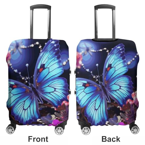 Carry on Luggage Cover Beauty Butterfly Suitcase Covers for Luggages Tsa Approved Travel Luggage Sleeve Protector Elastic Suitcase Protector Anti-Scratch Washable Fits 19-30 Inch Case -S3
