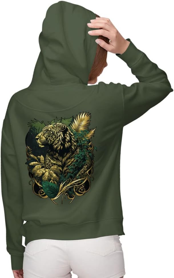 Animal Graphic Women's Zip Hoodie - Best Design Hooded Sweatshirt - Cool Art Hoodie