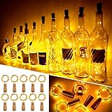 ✌ 【Il modo più popolare per decorare le tue bottiglie inattive】 Le luci per bottiglie di vino Ariceleo utilizzano filo di rame flessibile e ultrasottile, possono essere facilmente piegate, brillano a 360 gradi con un effetto meraviglioso, è un'idea perfetta per bottiglie di vino, bottiglie di vetro, bottiglie di birra e raccogliendo la bottiglia di liquore ecc. godiamoci nel matrimonio. Festa, Tavolo da pranzo Halloween Natale