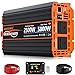 2500W Pure Sine Wave Power Inverter DC 12V to AC 240V with 2 UK Sockets, 30W Type-C, 5V 3.1A USB-A, LCD Remote Control,for Motorhome,Truck,Solar Power,Boats,Camping