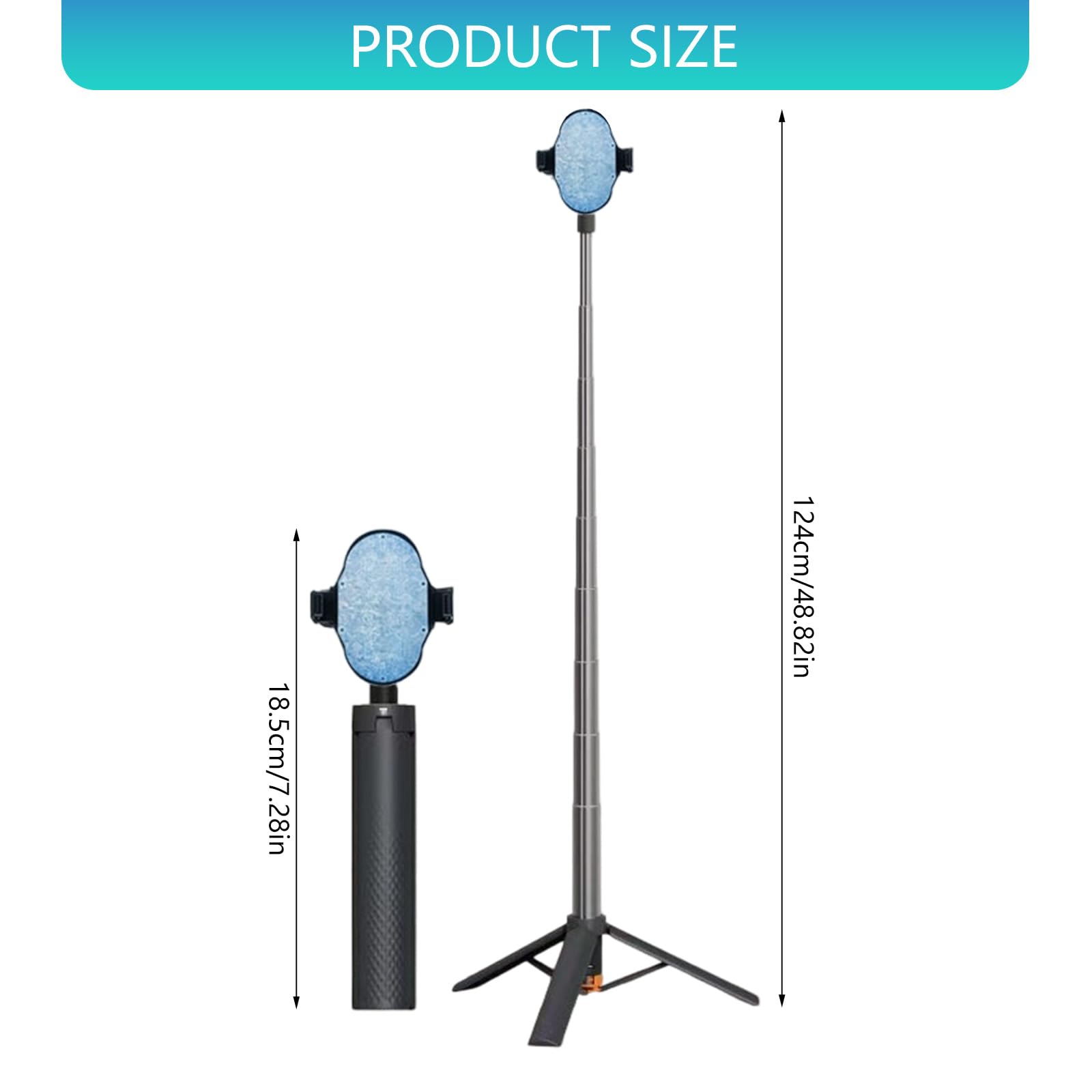 Treppiede per telefono con picchetti per lo streaming live | Supporto portatile per smartphone montato a per la fotografia pesca, design con base a punta per prateria