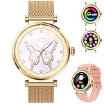 Smart Watch for Women AMOLED Ultra-Clear Display, Smart watches with 110+ Sports Modes/Heart Rate/Sleep Monitor, Smartwatch IP68 Waterproof for iPhone/Samsung/Android