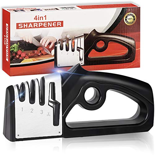 Knife Sharpener,DOXILA Kitchen Knife Sharpener 4 Stage Knife Sharpening Tools Help Helps Repair Restore and Polish Blades,Scissors also can be Sharpened Knife Sharpener,DOXILA Kitchen Knife Sharpener 4 Stage Knife Sharpening Tools Help Helps Repair Restore and Polish Blades,Scissors also can be Sharpened