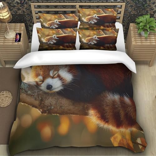 Housse de couette 3D rouge en microfibre premium de style abstrait - 5