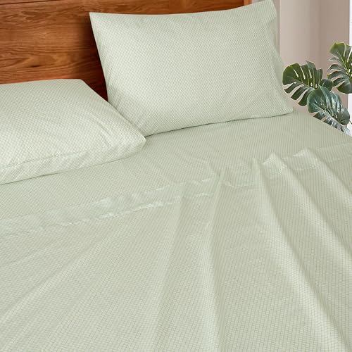 Image of ROYALE LINENS 4 Piece Queen Sheets Set - Soft Brushed 1800 Microfiber Bedding - 1 Fitted and 1 Flat Sheet, 2 Pillow Cases - Wrinkle Free & Fade Resistant - Hotel Luxury Bed Sheets Set (Sage, Queen)