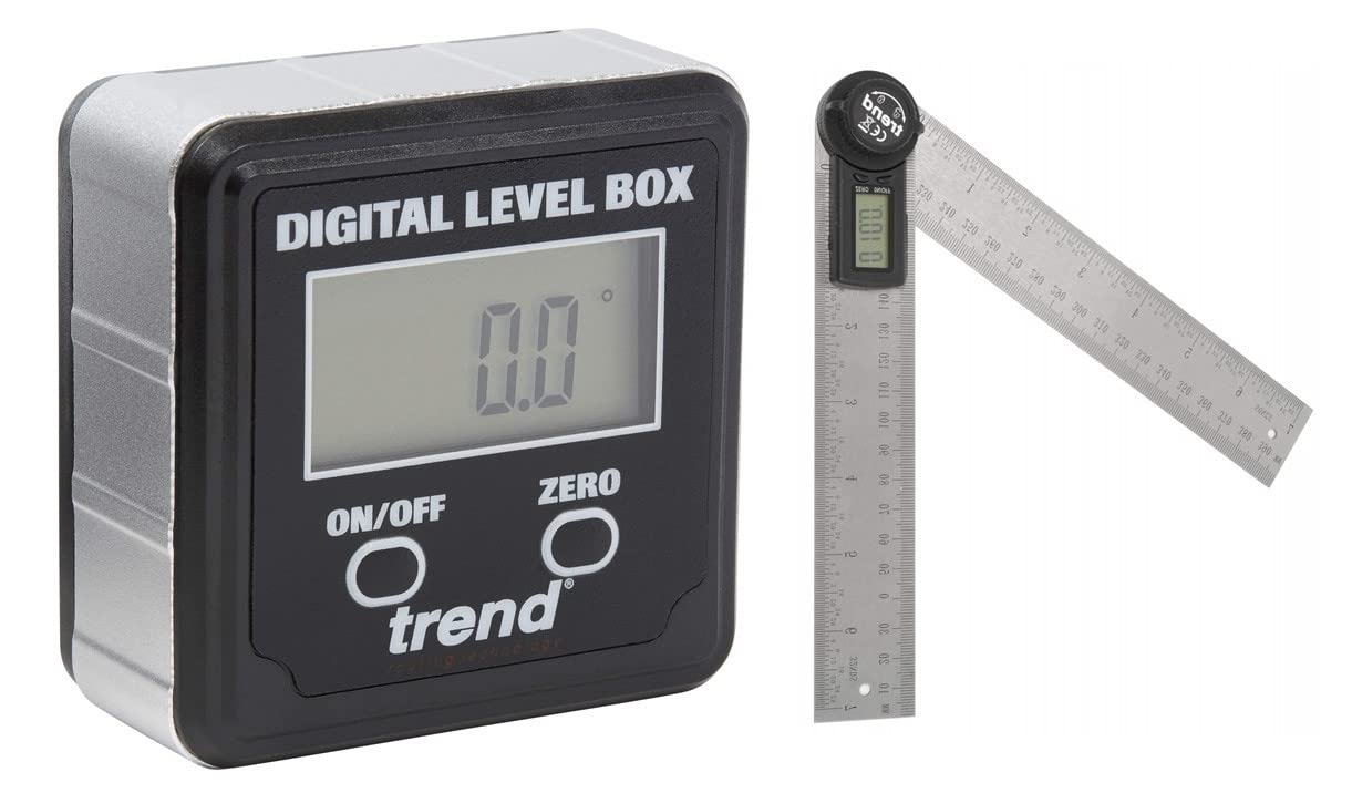DLB Digital Level Box, Black & DAR200 Digital Angle Rule, 20cm