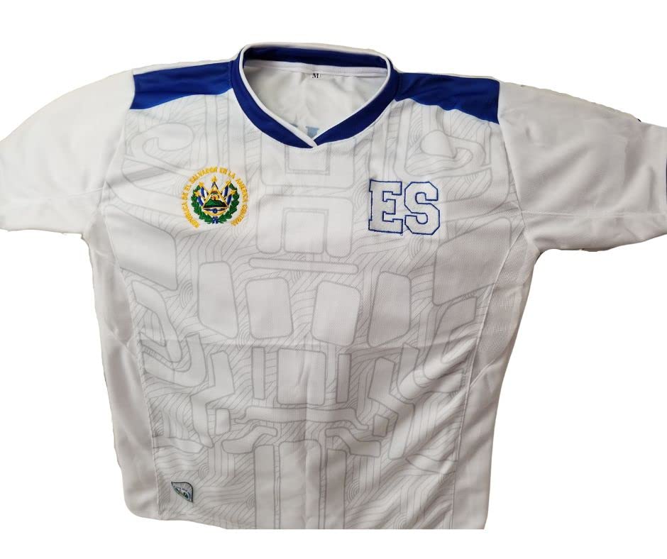 El Salvador National Team Jersey - Camisa Seleccion de El Salvador, La Camisa del país que te vío nacer (White, XX-Large)