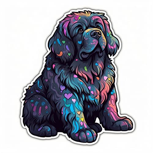 Image of Yoonek Graphics Newfoundland Dog Vinyl Decal Sticker for Car, Laptop, Tumbler, More. #009687-8