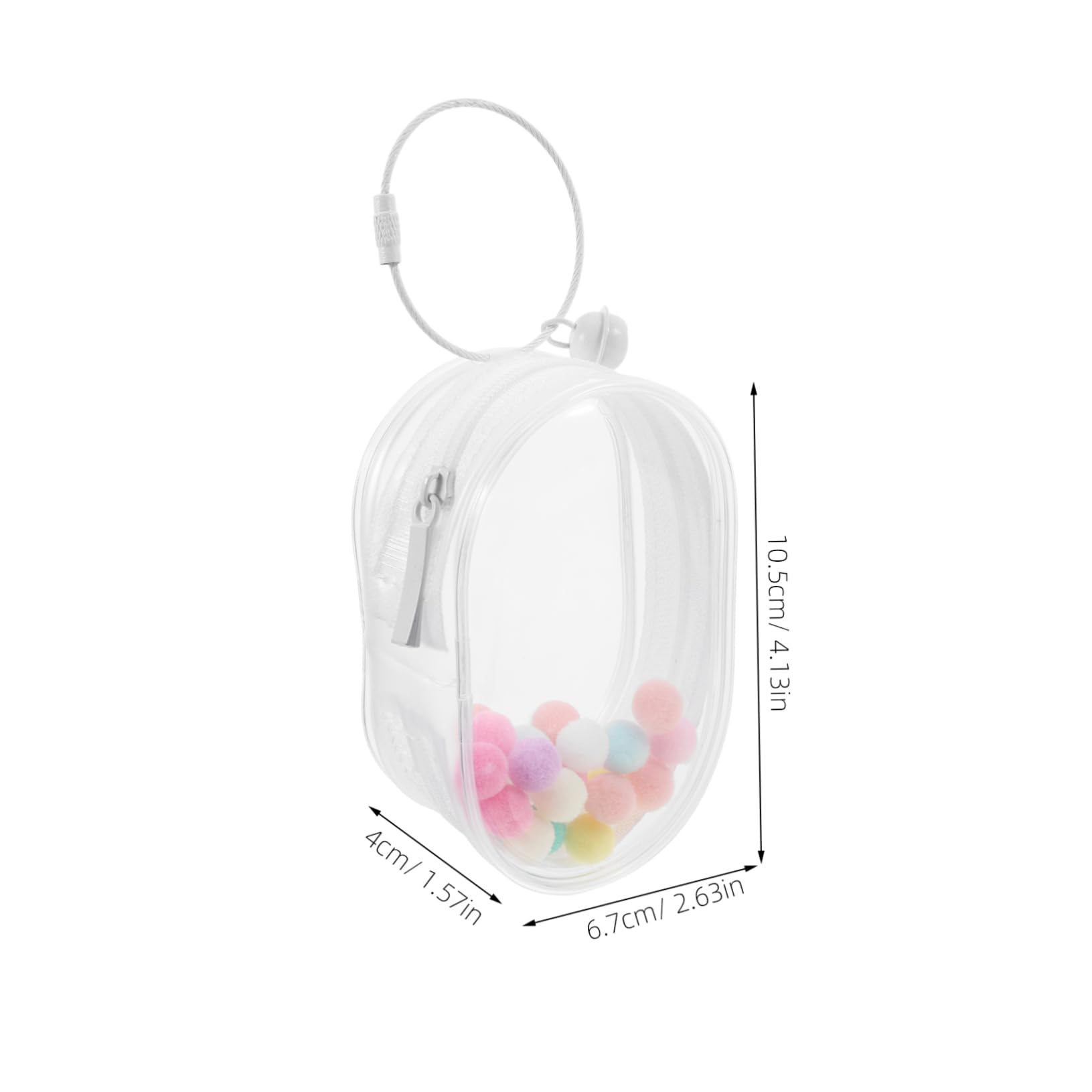 Vaguelly Figure Display Bag Keychain Doll Storage Case Portable PVC Mini Bag Accessory for Toys