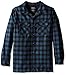 Pendleton Men's Long Sleeve Fitted Board Shirt, Blue/Black Ombre, XL
